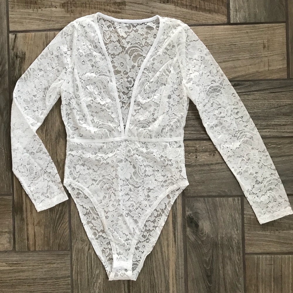 Lace bodysuit | White 🔥only2 left! - Picture 6 of 7